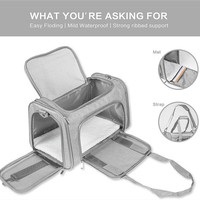 Sac de transport pliable pour animaux de compagnie en polyester durable, détachable, portable à deux mains, pour chat et chien, idéal pour les aventures en plein air et les voyages en voiture