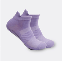 Chaussettes basses pour femmes 6 couleurs à la mode Dot Glue Design tissu éponge avec talon Tab Sports Chaussettes de sol respirantes