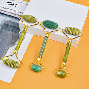 Cristallo naturale quarzo <span class=keywords><strong>rosa</strong></span> nero ossidiana ametista viola verde <span class=keywords><strong>rosa</strong></span> <span class=keywords><strong>giada</strong></span> <span class=keywords><strong>pietra</strong></span> Spike strumento di massaggio facciale rullo di bellezza del viso - Product Image 4