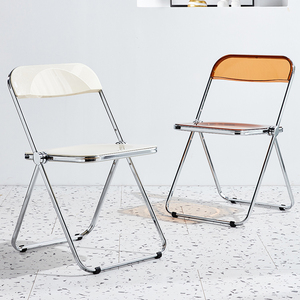 Chaises pliantes <span class=keywords><strong>de</strong></span> luxe en plastique, siège extérieur, <span class=keywords><strong>Restaurant</strong></span> hôtel, salle à manger, mariage, chromé acrylique, jardin - Product Image 3