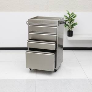 عربة أدوات متخصصة من الفولاذ المقاوم للصدأ لصالونات الشعر ومحلات الحلاقة ، والمعروفة أيضًا باسم عربة قضيب بيرم - Product Image 5