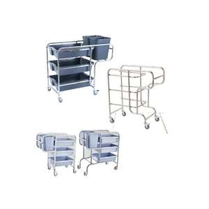 Sunmax-Carrito de recogida de platos de tubo cuadrado de acero inoxidable para restaurante, hotel, limpieza de limpieza - Product Image 5