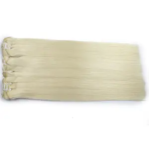 Double Drawn #60 Cuticle Aligned Blonde Clip In Hair Extension Human Hair Silky Straight Fuller Ends Easy Install For Ladies