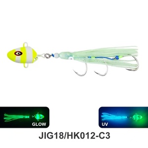 Señuelo luminoso biónico de calamar para pesca en aguas profundas, tipo Jig, para lubina y pargo, con anzuelo de <span class=keywords><strong>espeto</strong></span>, para pesca lenta, venta al por mayor. - Product Image 1