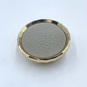 New Design Round Furniture Drawer Leather Handle Zinc Hardware Closet Leather Wardrobe <strong>Door</strong> <strong>Knob</strong> - Product Image 2
