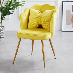 Silla Minimalista de Terciopelo para Dormitorio, Silla Individual para Manicura y Maquillaje, Silla Moderna para Sala de Estar - Product Image 6