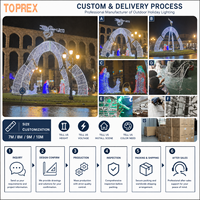 Arche lumineuse géante TOPREX à motif de crèche, LED, extérieure, étanche IP65, qualité commerciale, décoration de projet de vacances, personnalisable
