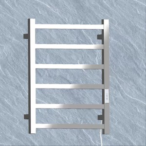 <span class=keywords><strong>Sèche</strong></span>-<span class=keywords><strong>serviettes</strong></span> <span class=keywords><strong>électrique</strong></span> mural FRODIS, grand modèle gris mat, design vertical moderne, en acier inoxydable, 60 cm, pour salle de bain - Product Image 6