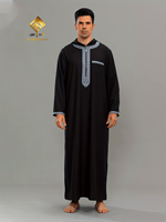 Robe décontractée à manches longues pour hommes arabes, en matériaux haut de gamme, HARAMAIN, design à capuche tendance, broderie marocaine, légère et à séchage rapide