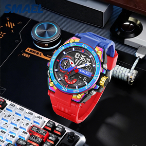 Reloj Deportivo SMAEL 8169 para Hombre, Analógico Digital con Doble Pantalla, Resistente al Agua 50M, Luminoso, Cronógrafo, Alarma, Correa de PU, para Exteriores - Product Image 5