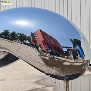 Beroemde Spiegel Gepolijst Wolkenpoort Kunst Standbeeld Roestvrij Staal Bonen Sculptuur - Product Image 5