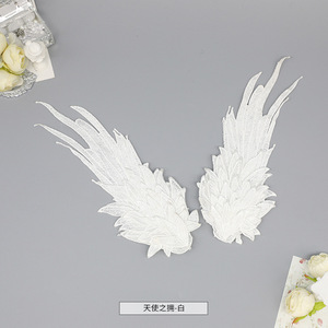 Gothic Angel Devil Wing accessorio per capelli pinzetta per capelli in bianco e nero Costume oggetti di scena - Product Image 4
