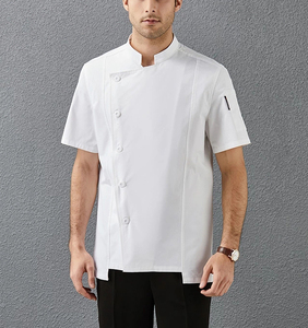 Giacca da Chef a Maniche Corte in Cotone per Uomo e Donna, Abbigliamento da Lavoro per Cucina, Panetteria, Ristorazione, Hotel, Uniforme da <span class=keywords><strong>Cuoco</strong></span> - Product Image 2