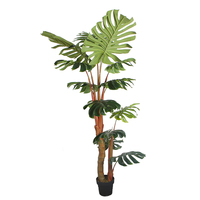 Décoration de plantes artificielles 2M vente en gros, Monstera delizosa