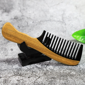 Green Sandalwood And Horn <b>Comb</b> Large Wide Tooth Massage <b>Comb</b> For Home Use - Product Image 4