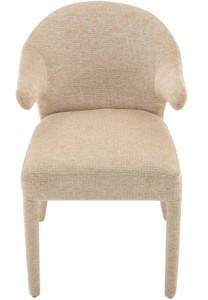 Sillón Moderno Tapizado en Tela Bouclé con Esponja de Alta Resiliencia y Patas de Metal para Hotel, Comedor o Cafetería - Product Image 4