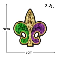Vente en gros usine : Nouveaux modèles de patchs à sequins brillants pour carnaval, à thermocoller, petits patchs brodés à sequins pour chapeaux, idéaux pour le Mardi Gras