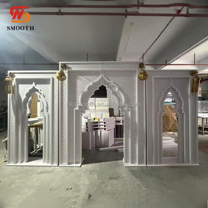 SMOOTH Luxury Pvc Acrylic Wedding Event <b>Backdrops</b> Panel <b>Stand</b> With Light Indian Style Wedding Stage <b>Backdrop</b> Decoration Wall - Product Image 3