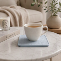 Sous-verre en pierre de diatomite écologique super absorbant avec motif Mandala en relief et tapis antidérapant – Vente en gros