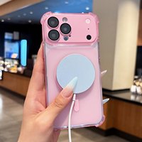 Coque magnétique puissante personnalisable, nouvelle couleur, très vendue, pour iPhone 18 17 Pro Max, avec protection d'angle en TPU et protection antichoc amovible pour l'appareil photo