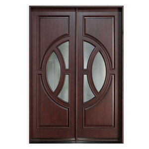 Luxury classic design solido legno di teak esterno doppio aperto pre appeso villa principale di <span class=keywords><strong>ingresso</strong></span> porte in legno massello - Product Image 3
