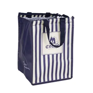 Hot Sale Wholesale Heavy Duty Lunch Insulated Reusable Tote Grocery Shopping Bag Customized Logo Waterproof Reusable Cooler Bag