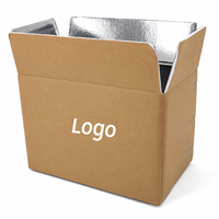 Boîtes de Transport Isothermes en Carton Personnalisées, pour Poissons, Légumes et Aliments Surgelés, en Polystyrène et Feuille d'Aluminium Double Face
