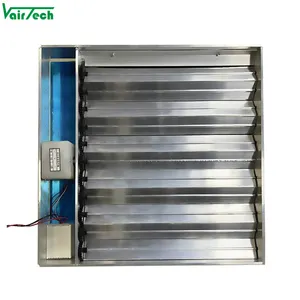 Hvac adjustable volume control air dampers aluminum motorized opposed blade damper with remote