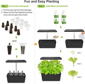 Système de <span class=keywords><strong>jardin</strong></span> hydroponique intelligent pour la maison, design électronique moderne pour une culture efficace - Product Image 2