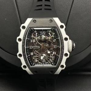 Montre mécanique de luxe sportive pour homme, étanche, avec tourbillon squelette, revêtement lumineux, affichage double aiguille, haute qualité RM21-02 - Product Image 1