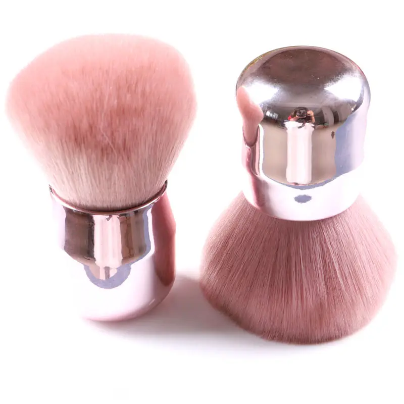 Feiyan Nieuwste Enkele Roze Make-Up Borstel Gereedschap Kabuki Poederborstel Plastic Handvat Make-Up Kabuki Angled Blush Borstel
