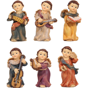 Ensemble de 6 figurines et jouets d'anges gardiens debout pour Noël, hauteur environ [valeur à préciser]. Modèle 5 cm 9006935211139 - Product Image 1