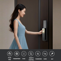 UIELOCK QA20 PLUS, cerradura de puerta inteligente de aleación de aluminio, reconocimiento facial 3D, huella dactilar, aplicación Tuya, Control remoto, WiFi para puerta de acero