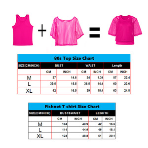 Offre Spéciale des années <span class=keywords><strong>80</strong></span> dames balle filet de pêche ensemble de vêtements de sport été décontracté T-Shirt gilet Leggings avec taille haute tricoté tissu vêtements - Product Image 3