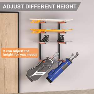 Étagère murale amovible pour outils de jardinage en métal de qualité industrielle, 4 niveaux, capacité de 520 livres, robuste et durable - Product Image 5