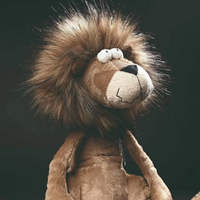 Lion en peluche personnalisé, jouet en peluche doux avec crinière moelleuse