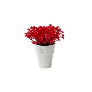 Mini plantes de gypsophile en pot, imitations de coupes à glace, fleurs artificielles, bonsaïs de bureau, pots de fleurs décoratifs bleus, rouges, roses - Product Image 5