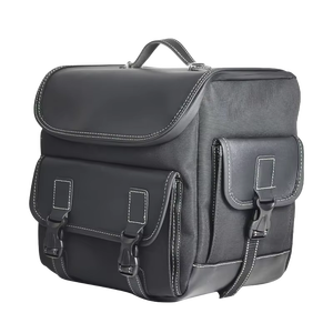 <span class=keywords><strong>Sacoche</strong></span> latérale de moto en cuir vintage imperméable à dégagement rapide pour Cruiser, <span class=keywords><strong>sacoche</strong></span> de bagages rétro - Product Image 1