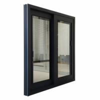 Ventanas Corredizas Horizontales Modernas de Aleación de Aluminio, Insonorizadas, con Pantalla Magnética, Aislamiento Térmico, Vidrio Templado Impermeable