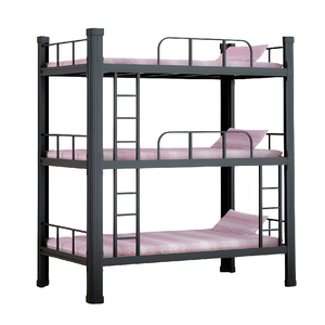 เตียงสามชั้นโลหะทันสมัยคุณภาพสูงสำหรับห้องนอน โรงแรม และอพาร์ตเมนต์ - Product Image 1