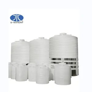 Tanques de almacenamiento de líquidos de agua de plástico de tipo vertical de fondo plano redondo de 50-10000 litros para tratamiento de agua