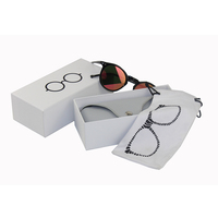 Accessoires d'emballage pour lunettes de soleil, boîte en papier rigide avec logo personnalisé, étui d'expédition pour lunettes, ensemble combiné, étui à lunettes, pochette, chiffon