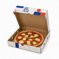 Caja de Pizza Corrugada Desechable al por Mayor, con Logotipo Personalizado, de Papel Resistente, para Servicio de Comida para Llevar en Restaurantes