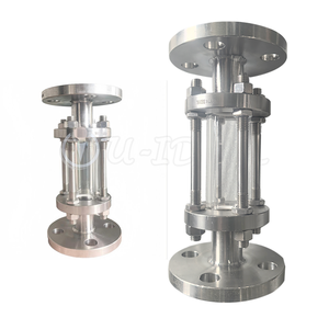 Tubo de Visión de Vidrio Anticorrosivo Transparente Resistente <span class=keywords><strong>a</strong></span> Altas Temperaturas con Brida de Acero Inoxidable SS304/SS316/PP/PVC/PTFE - Product Image 1