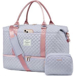Muestra gratuita, bolso de lona deportivo informal para mujer, bolso de viaje, bolso de fin de semana, bolso de viaje de gran capacidad - Product Image 6