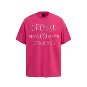 เสื้อยืดสตรีทแวร์สไตล์เรโทรใหม่ประจำฤดูร้อน ลายพิมพ์ 100% ตกแต่งด้วยคริสตัลและมุก แขนสั้น คอปก ทรงปกติ สำหรับผู้ชาย - Product Image 4