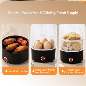 Mrs. Han <strong>Electric</strong> Egg <strong>Steamer</strong> Boiler Anti-dry Burning Power-off Thick Imported Food-grade PP Home Student Dormitory Fried - Product Image 4