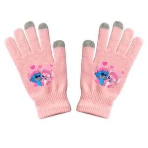 Guantes de Punto de Poliéster con Diseño de Anime Angela al por Mayor, Guantes de Dibujos Animados Simples para Niños y Niñas, Cálidos, con Pantalla Táctil, Color Dopamina de Invierno - Product Image 4