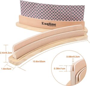 Supporto per carte da gioco in legno curvo vassoio Rack <span class=keywords><strong>Organizer</strong></span> Set di 2 solido porta carte per i bambini anziani - Product Image 4