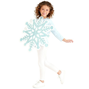 Costume de cosplay flocon de neige pour enfants, tenue de spectacle d'hiver, combinaison blanche avec veste, 8-13 ans - Product Image 2
